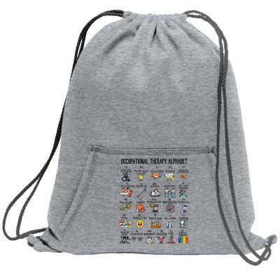 Occupational Therapy Alphabet OT Therapist Teacher Assistant Sweatshirt Cinch Pack Bag