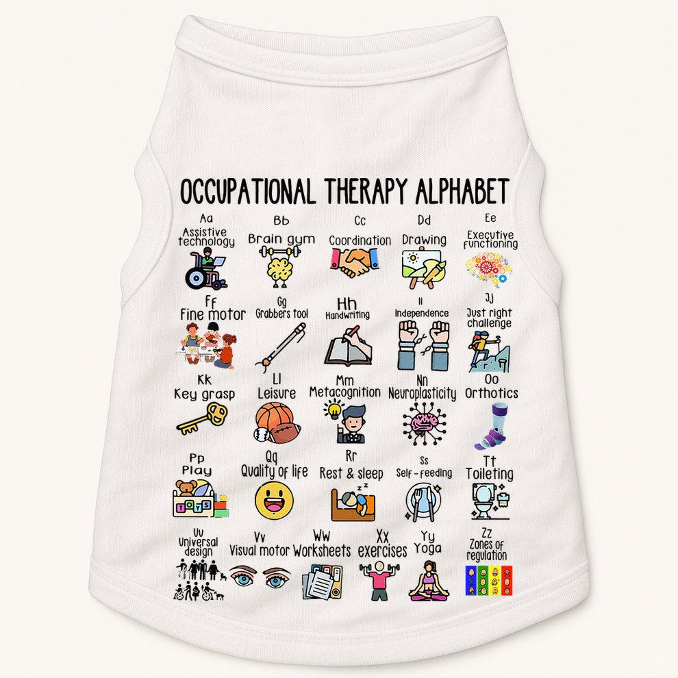 Occupational Therapy Alphabet OT Therapist Teacher Assistant Doggie Tank