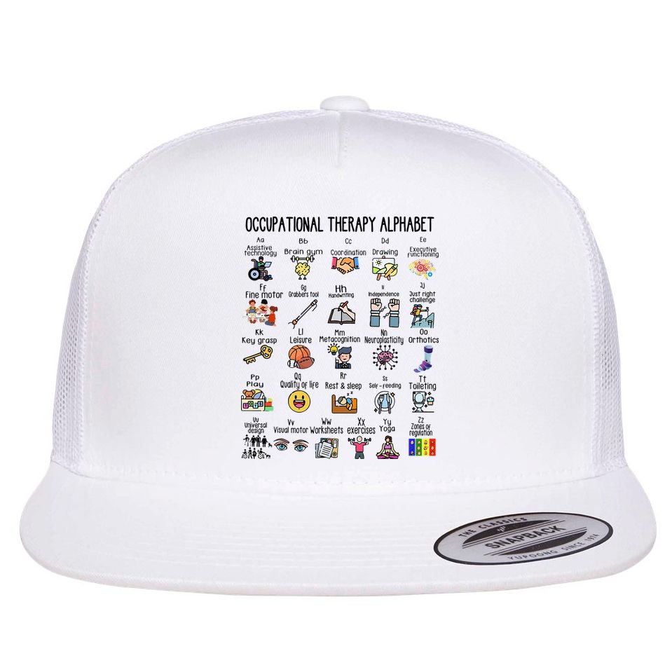 Occupational Therapy Alphabet OT Therapist Teacher Assistant Flat Bill Trucker Hat