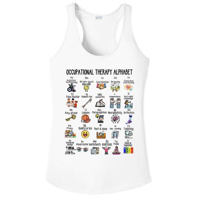 Occupational Therapy Alphabet OT Therapist Teacher Assistant Ladies PosiCharge Competitor Racerback Tank