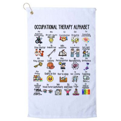 Occupational Therapy Alphabet OT Therapist Teacher Assistant Golf Towel