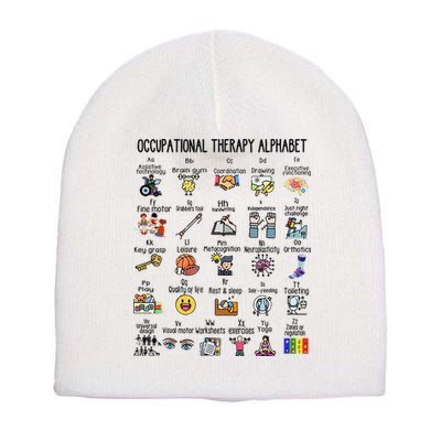 Occupational Therapy Alphabet OT Therapist Teacher Assistant Short Acrylic Beanie