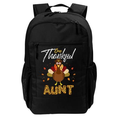 One Thankful Aunt Auntie Turkey Thanksgiving Family gift Daily Commute Backpack