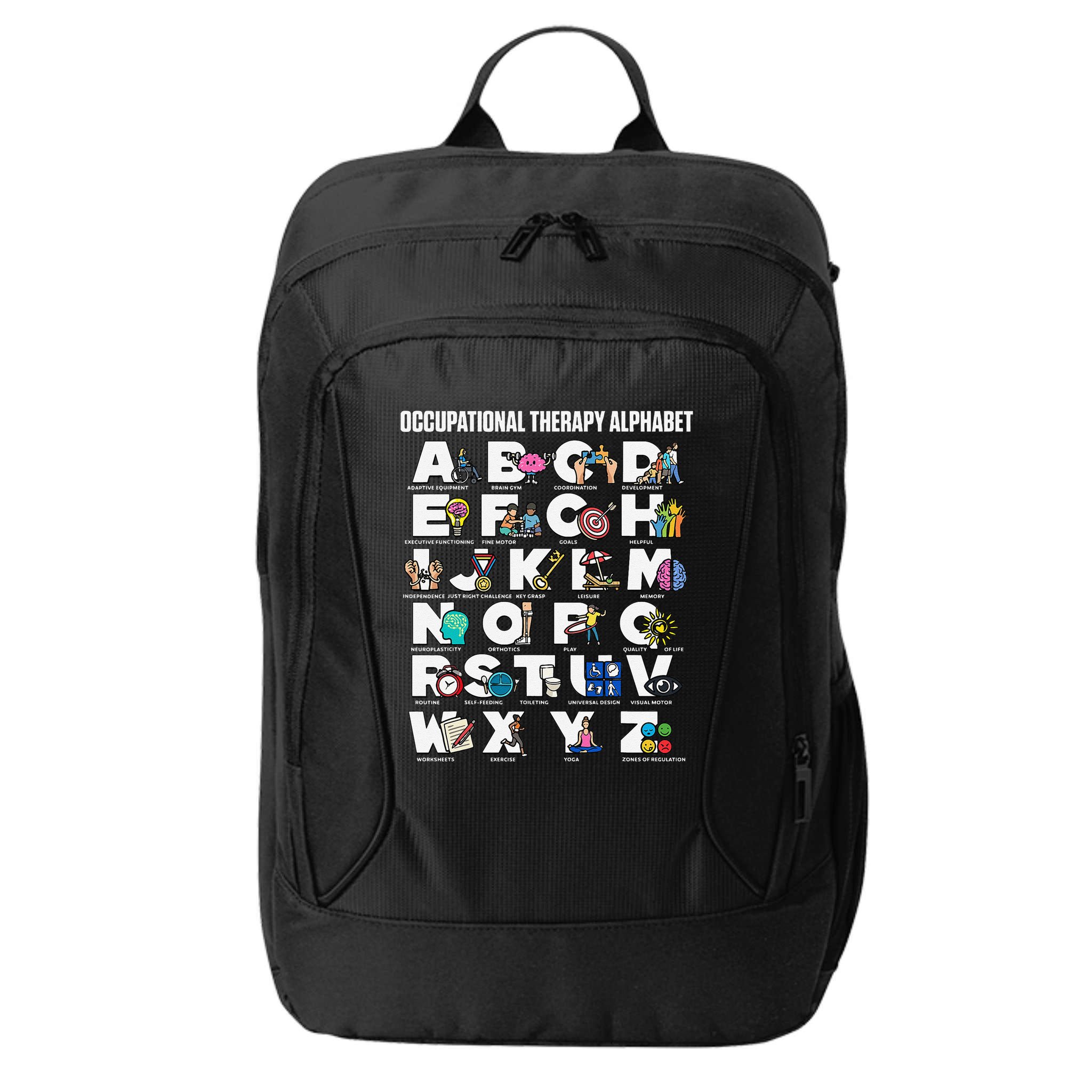 Occupational Therapy Alphabet Educational Ot Therapist Abcs City Backpack