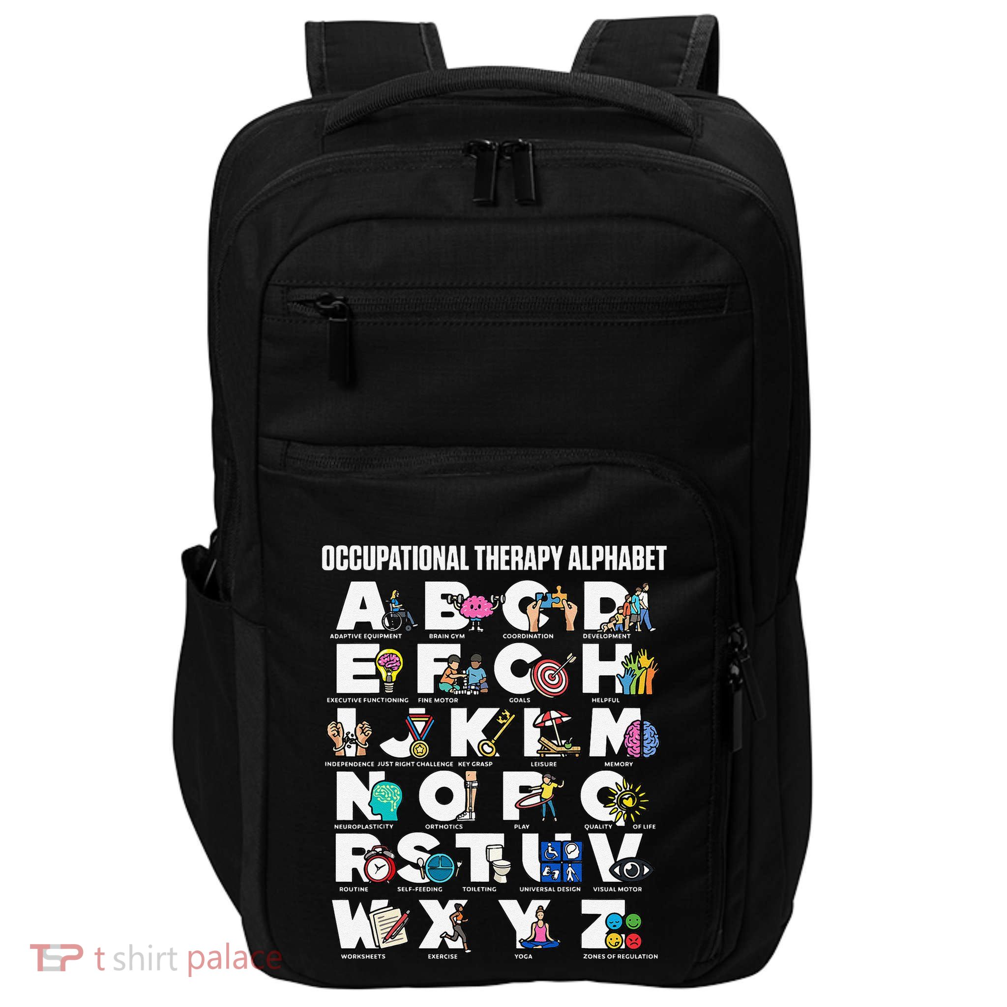 Occupational Therapy Alphabet Educational Ot Therapist Abcs Impact Tech Backpack