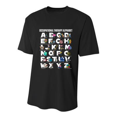Occupational Therapy Alphabet Educational Ot Therapist Abcs Youth Performance Sprint T-Shirt