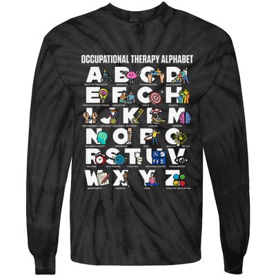 Occupational Therapy Alphabet Educational Ot Therapist Abcs Tie-Dye Long Sleeve Shirt