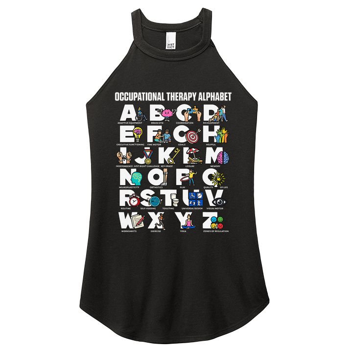 Occupational Therapy Alphabet Educational Ot Therapist Abcs Women's Perfect Tri Rocker Tank