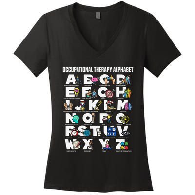 Occupational Therapy Alphabet Educational Ot Therapist Abcs Women's V-Neck T-Shirt