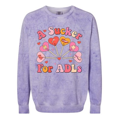 Occupational Therapy A Sucker For Adls Colorblast Crewneck Sweatshirt