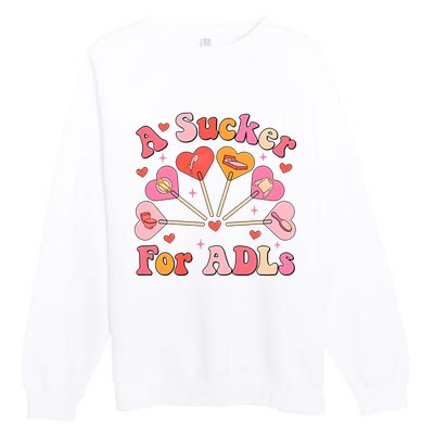 Occupational Therapy A Sucker For Adls Premium Crewneck Sweatshirt