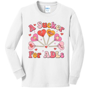 Occupational Therapy A Sucker For Adls Kids Long Sleeve Shirt