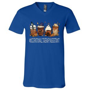 Occupational Therapy Assistant Horror Fall Coffee Halloween Gift V-Neck T-Shirt