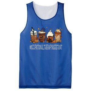 Occupational Therapy Assistant Horror Fall Coffee Halloween Gift Mesh Reversible Basketball Jersey Tank