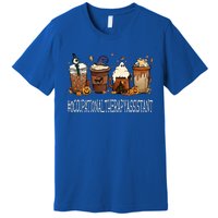 Occupational Therapy Assistant Horror Fall Coffee Halloween Gift Premium T-Shirt