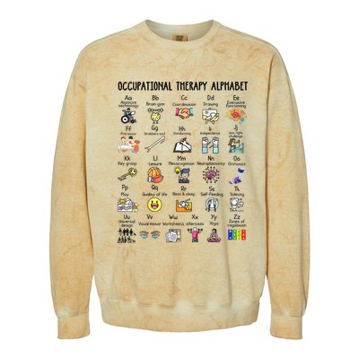 Occupational Therapy Alphabet OT Therapist Teacher Assistant Colorblast Crewneck Sweatshirt