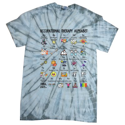 Occupational Therapy Alphabet OT Therapist Teacher Assistant Tie-Dye T-Shirt