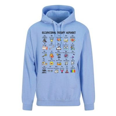 Occupational Therapy Alphabet OT Therapist Teacher Assistant Unisex Surf Hoodie