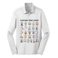 Occupational Therapy Alphabet OT Therapist Teacher Assistant Silk Touch Performance Long Sleeve Polo