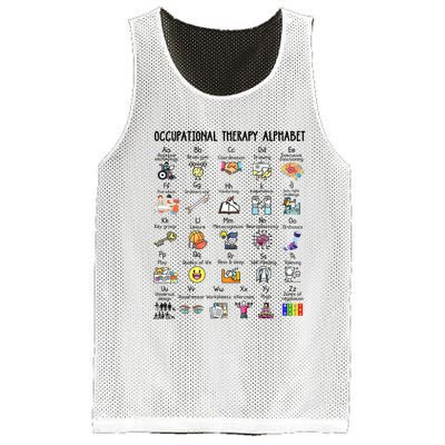 Occupational Therapy Alphabet OT Therapist Teacher Assistant Mesh Reversible Basketball Jersey Tank