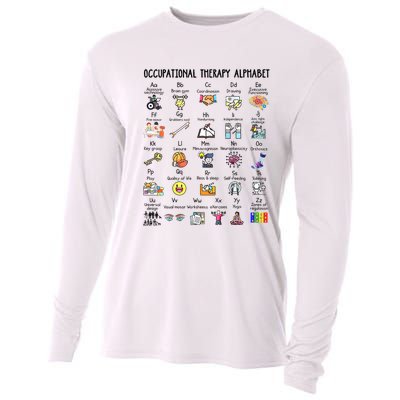 Occupational Therapy Alphabet OT Therapist Teacher Assistant Cooling Performance Long Sleeve Crew