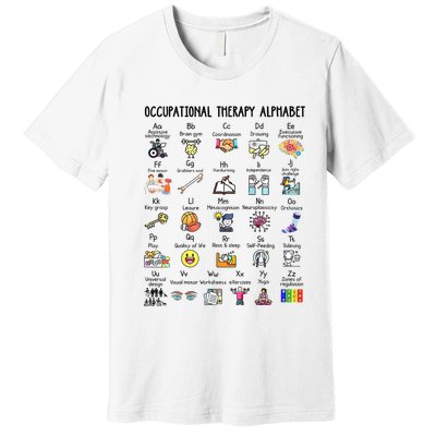 Occupational Therapy Alphabet OT Therapist Teacher Assistant Premium T-Shirt