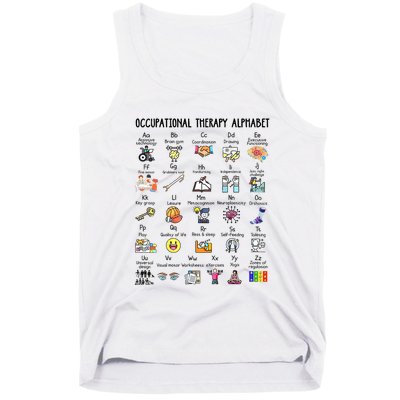 Occupational Therapy Alphabet OT Therapist Teacher Assistant Tank Top