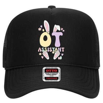 Occupational Therapist Assistant Easter Bunny Ota Easter Day High Crown Mesh Back Trucker Hat