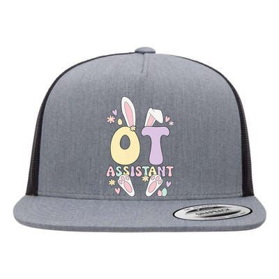 Occupational Therapist Assistant Easter Bunny Ota Easter Day Flat Bill Trucker Hat