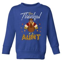 One Thankful Aunt Auntie Turkey Thanksgiving Family Gift Toddler Sweatshirt