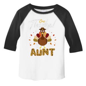 One Thankful Aunt Auntie Turkey Thanksgiving Family Gift Toddler Fine Jersey T-Shirt