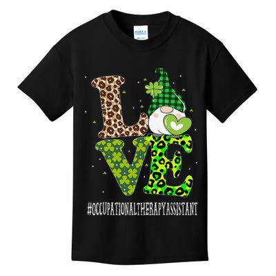 Occupational Therapy Assistant Love St Patricks Day Gnome Kids T-Shirt