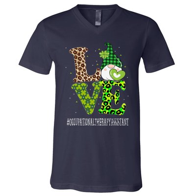 Occupational Therapy Assistant Love St Patricks Day Gnome V-Neck T-Shirt