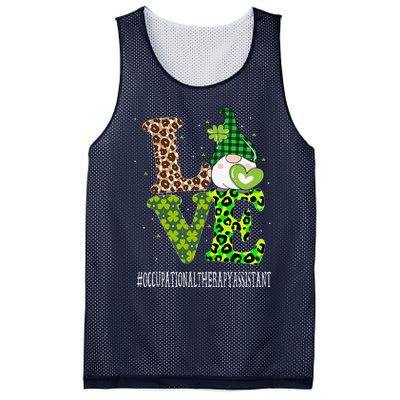 Occupational Therapy Assistant Love St Patricks Day Gnome Mesh Reversible Basketball Jersey Tank