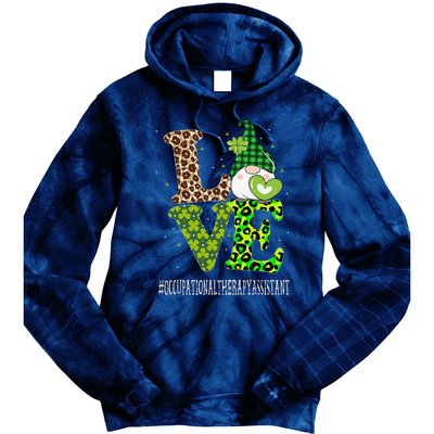 Occupational Therapy Assistant Love St Patricks Day Gnome Tie Dye Hoodie