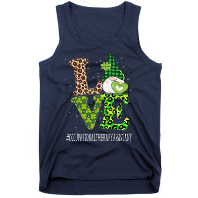 Occupational Therapy Assistant Love St Patricks Day Gnome Tank Top