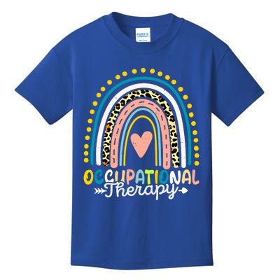 Occupational Therapy Assistant Nurse Cute Leopard Rainbow Meaningful Gift Kids T-Shirt