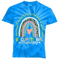 Occupational Therapy Assistant Nurse Cute Leopard Rainbow Meaningful Gift Kids Tie-Dye T-Shirt