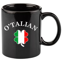 O'Talian Italian Irish Shamrock St. Patrick's Day 11oz C Handle Ceramic Mug