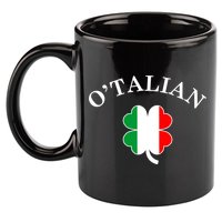 O'Talian Italian Irish Shamrock St. Patrick's Day 11oz C Handle Ceramic Mug