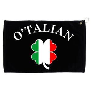 O'Talian Italian Irish Shamrock St. Patrick's Day Grommeted Golf Towel