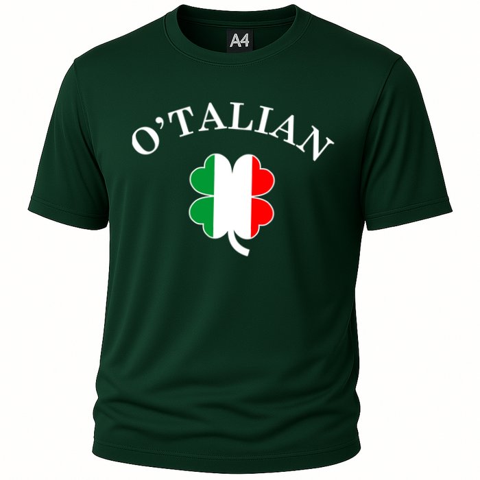 O'Talian Italian Irish Shamrock St. Patrick's Day Cooling Performance Crew T-Shirt