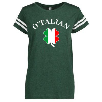 O'Talian Italian Irish Shamrock St. Patrick's Day Enza Ladies Jersey Football T-Shirt