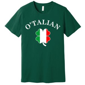 O'Talian Italian Irish Shamrock St. Patrick's Day Premium T-Shirt