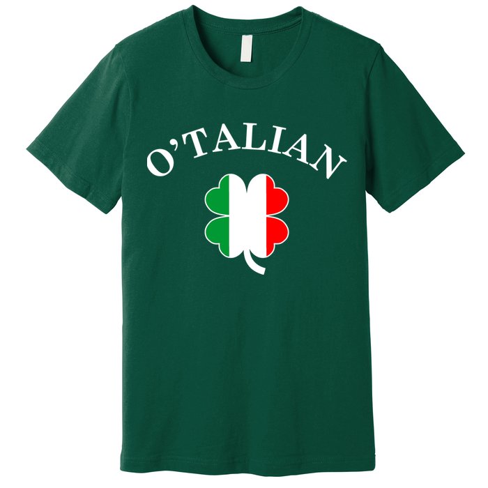 O'Talian Italian Irish Shamrock St. Patrick's Day Premium T-Shirt