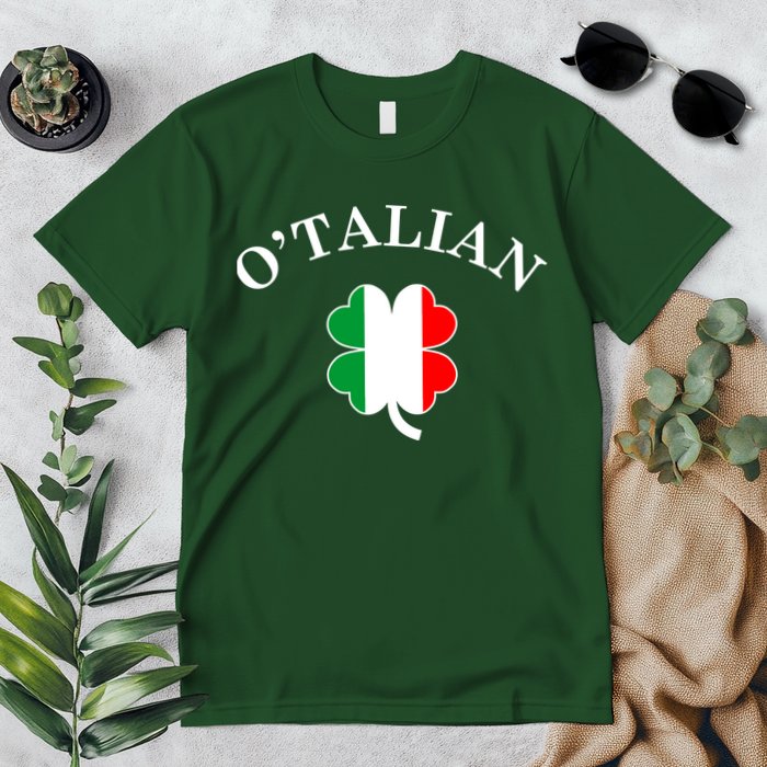 O'Talian Italian Irish Shamrock St. Patrick's Day Premium T-Shirt