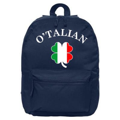 O'Talian Italian Irish Shamrock St. Patrick's Day 16 in Basic Backpack