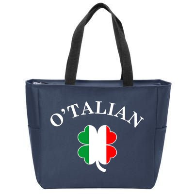 O'Talian Italian Irish Shamrock St. Patrick's Day Zip Tote Bag