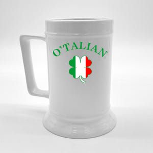 O'Talian Italian Irish Shamrock St. Patrick's Day Beer Stein