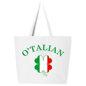 O'Talian Italian Irish Shamrock St. Patrick's Day 25L Jumbo Tote